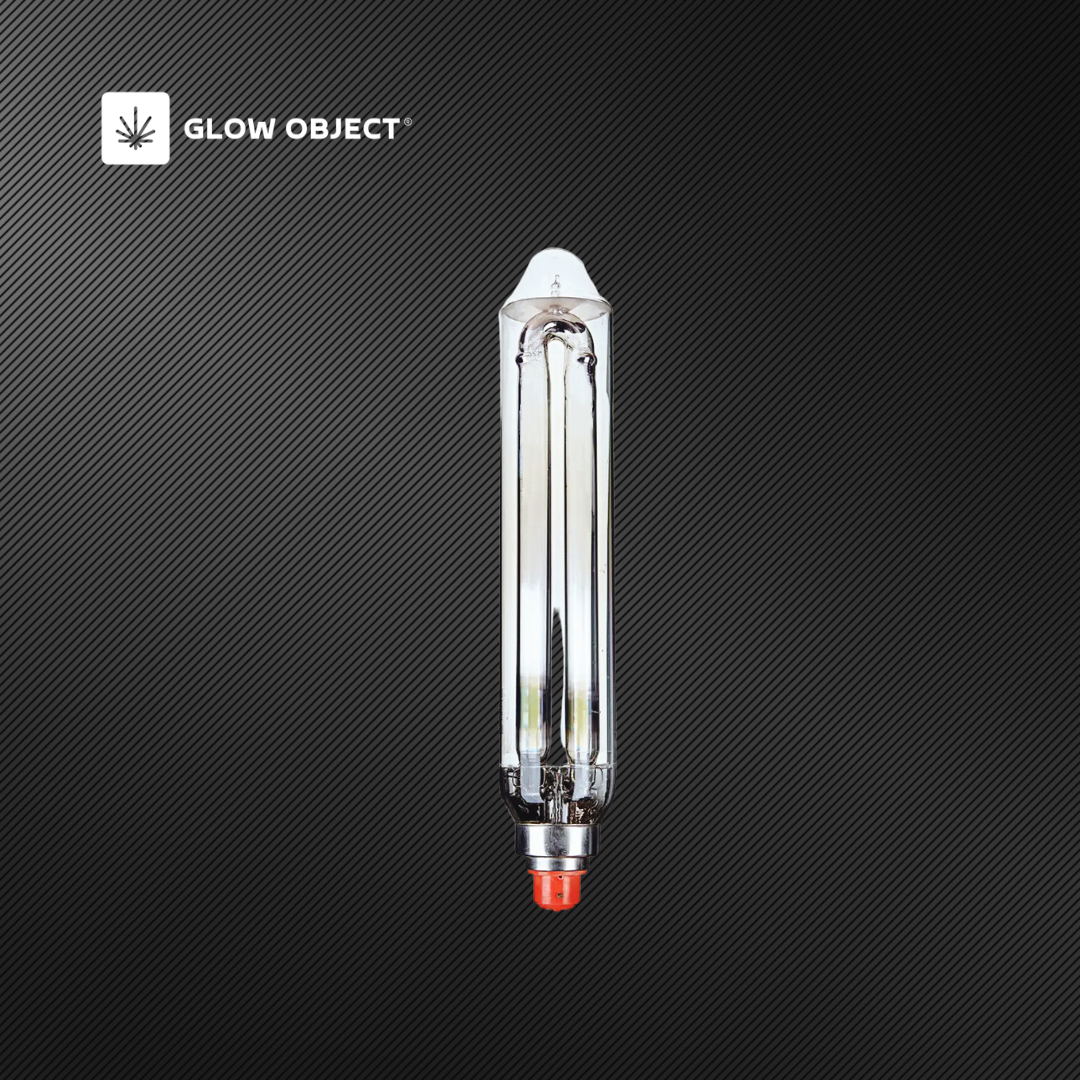 Glow Object Low Pressure Sodium (LPS) SOX lamp tube with red-capped bayonet base — 589nm amber monochromatic light, dark-sky friendly, insect-safe street and security lighting
