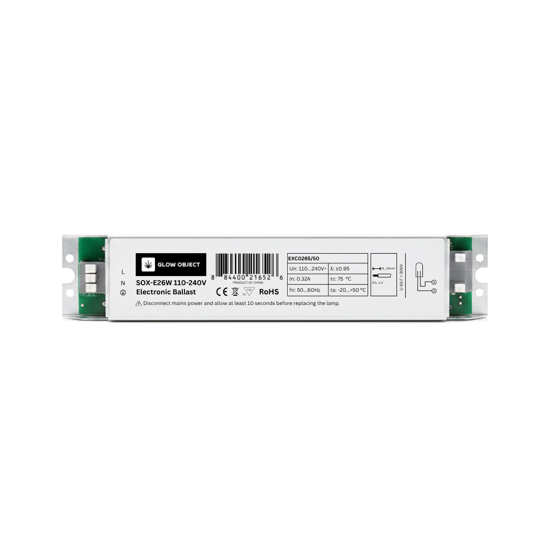 Glow Object SOX-E26W Metal Electronic Ballast EXC026S – 110-240V Universal for LPS Lamps