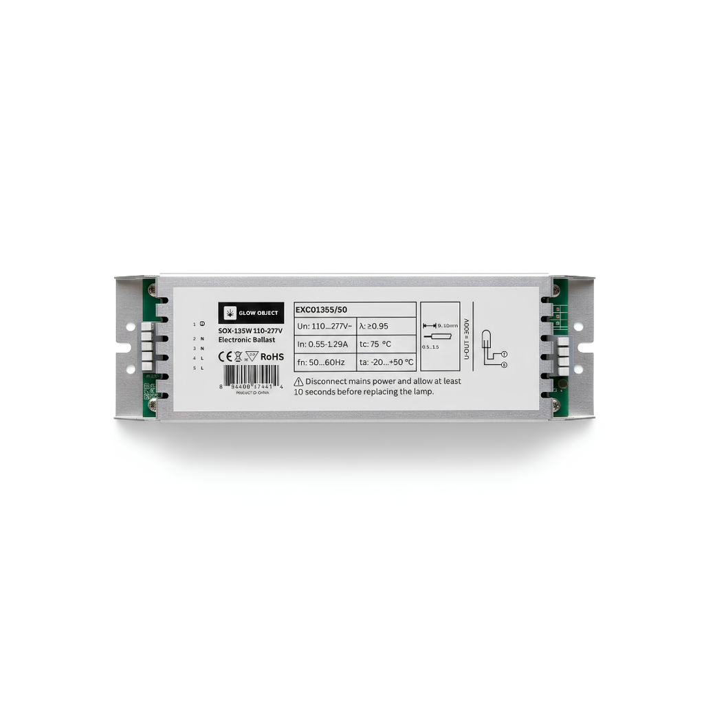 Glow Object SOX-135W Metal Electronic Ballast EXC0135S – 110-277V Universal for LPS Lamps